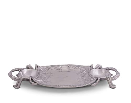 Arthur Court Aluminum Metal Crab Platter/Tray Heavy Quality Coastal Décor for Serving Food and Drinks 24 Inches x 13.5 Inches - Thumbnail 5