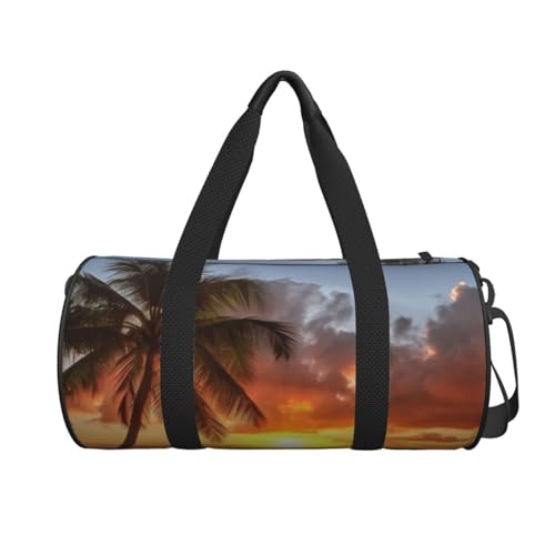 Sunset Hawaiian Palm Tree printed Travel Bag Casual luggage bag2