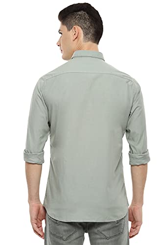 Image of Van Heusen Men's Cotton Slim Fit Solid Casual Shirt