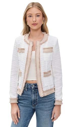 L'AGENCE Women's Agnes Tweed Denim Jacket