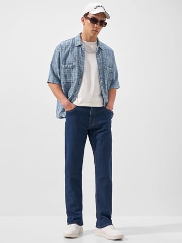 Image of Highlander Men's Straight Fit Jeans | Mid Rise | Stretchable Fabric | Designed for Comfort & Ease of Movement | Jeans for Man