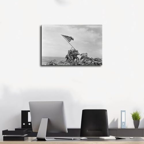 Décoration murale bureau Iwo Jima toile tendue抗UV avec cadre 30x45cm