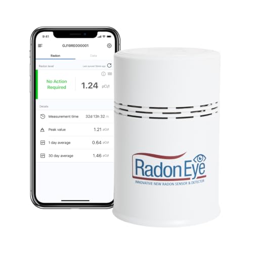 Ecosense Rd200 Radoneye, Rilevatore Di Radon Domestico, Cattura Rapida Dei Livelli Fluttuanti, Monitoraggio Continuo In Tempo Reale A Breve E Lungo Te