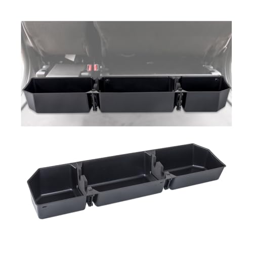 Rear Under Seat Storage Fitment for 2015-2024 F150 SuperCrew/Crew Cab, 2017-2024 F250 F350 F450 F550 Super Duty 4-Door Full Size Pickup Underseat Organizer Box