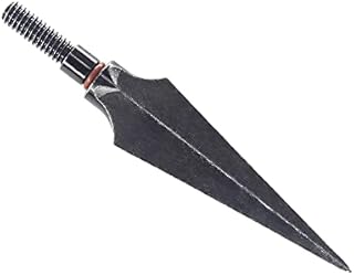 Traditional Bow Hunting Broadheads 150 Grains 100 Grains 12Pk One-Piece Broad Head,Archery Target Tip, Arrow Heads,Archery Field Points (150 Grains-Black 12 pk)