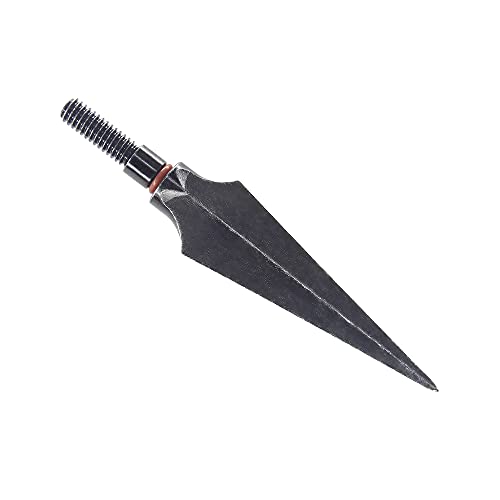 Traditional Bow Hunting Broadheads 150 Grains 100 Grains 12Pk One-Piece Broad Head,Archery Target Tip, Arrow Heads,Archery Field Points (150 Grains-Black 12 pk)