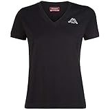 Kappa Damen Logo Cabou T-Shirt, Schwarz, L