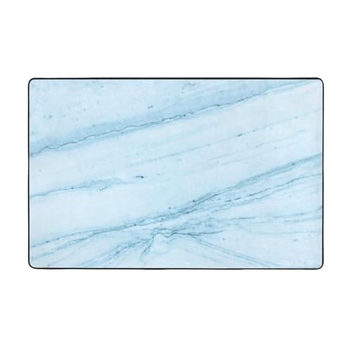 Tapis lavable marbre bleu antidérapant grand confort de sol - 4