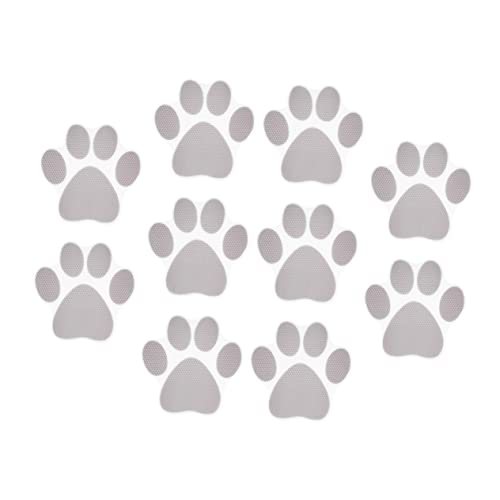 Cabilock 10Pcs Cartoon Dog Footprint Slip Stickers for Bathtub Self Adhesive Safety Decals for Slippery Surfaces Grey Bath Stickers for Bath Fun