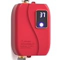Generic Tankless Water Heater Electric, 3000W 110V Under Sink Instant Hot Water Heater, Mini RV On Demand Water Heater for Shower, Water Heater for Kitchen Bathroom, Red, SDE42