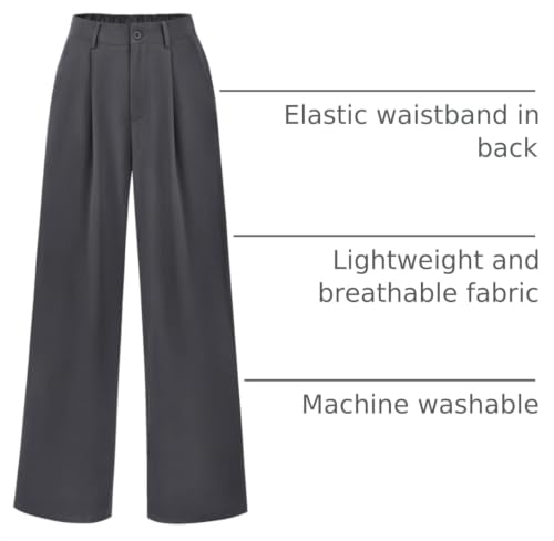 Image of PRETTYGARDEN Women's Flowy Wide Leg Dress Pants