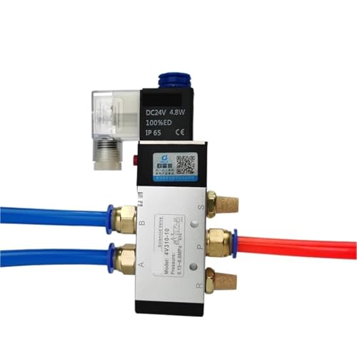 Valve solénoïde 4V310-10 étanche à commutation rapide 5 voies 12V