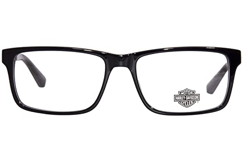 Image of Harley Davidson Eyewear HD0752 Eyeglass Frames - Shiny Black Frame, 55 mm Lens HD075255001