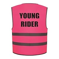 Young Rider Childs Hi Vis Vest Children's High Viz Reflective Safety Kids Waistcoat Fancy Dress Road Safe Horse Riding Rider