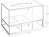 HYGRAD Acrylic Transparent Tissue Holder Box Dressing Table Storage Box With Drawers For Make Up Storage Cosmetics Organiser Box Vanity Dressing Box - Image 5