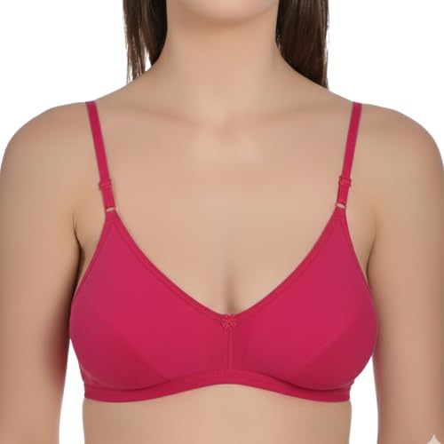 Image of Aimly Women's Cotton Non-Padded Non-Wired Low Coverage Regular Bra Pack of 3