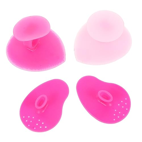PartyKindom Facial Brush Set 4pcs Silicone Facial Cleansing Brush Multifunctional Brush Skin-Friendly Random