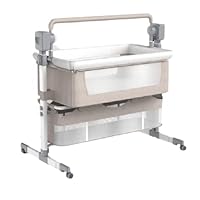 Magic ZC Baby Bedside Crib Baby, Cot Multifunctional Bassinet Infant Bedside Sleeper Convertible, Cradle with Bluetooth Music 5 Swaying Gears Remote Control, Portable Foldable Swing