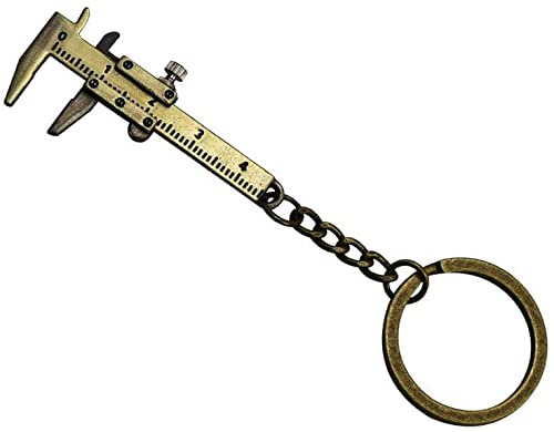 Mini pied à coulisse porte-clés Portable créatif en alliage de Zinc pied à coulisse règle porte-clés pour hommes femmes couleur Vintage 1 PC