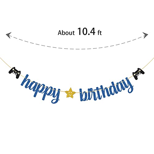Dalaber Video Game Happy Birthday Banner, Game Theme Birthday Party Decoration For Kids Boys Girls, Level Up Level Unlocked Game On Gaming Birthday Party Supplies #TOP1