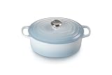 ル・クルーゼ(Le Creuset) 鋳物 ホーロー 鍋 シグニチャー ココット・オーバル 27 cm コースタルブルー ガス IH オーブン 対応 【日本正規販売品】