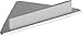 KEUCO Eck-Duschablage aus Aluminium, silber eloxiert, inkl. Glas-Abzieher, weiß, 24,2x24,5x6,3cm, Wandmontage in der Dusche, Duschregal, Edition 400