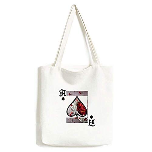 Sac à main grand format lavable motif fruits rouges tempérés