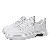 Legou Zapatos casuales para hombre con cordones, White, 40 2/3 EU