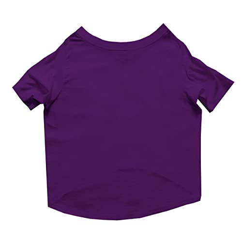 Image of Ruse Crew Neck Half Sleeves T-Shirt for Dogs IPL Replica Kolkata Right Striders Team Dog Cotton Jersey Printed Breathable Tees Apparel for Pet - Gift for Dogs (Saint Bernard, Great) (Purple, XXL)