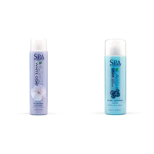 TropiClean SPA Bright Whites Bundle - Great for White Dogs - Made in USA - Remove Tear Stains, Tearless - Brightens & Whitens with Naturally Derived Ingredients - Soap & Paraben Free - pH Balanced
