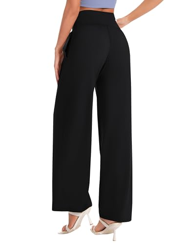 BUBBLELIME 20"/27"/29"/31"/33"/35" Women's High Waist Wide Leg Yoga Pants Loose Comfy Lounge CasualSweatpants with Pockets3
