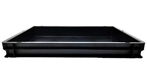 GREEN24 Wasser-Wanne Gärtner PRO KGT für Gitterplatten, Töpfe, Hydroponic, Kapillar-Systeme, wasserdichter Stabiler Kunststoff-Kasten Schwarz, Verwendung im Innen- und Außenbereich 600 x 400 x 75 mm – Bild 4