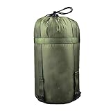 Compression-Schlafsack Leichter Beutel-Speicher-Packsack wasserdichte Kompressionssack für Camping Reisen Wandern Backpacking Armee-Grün