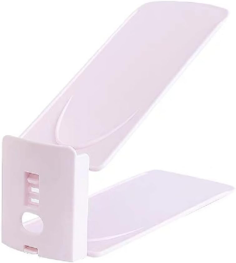 Shoe Holder 5pcs Adjustable Storage Shoe Rack Double-Layer Shoe Holder Bedroom Space-Saving Home Dormitory Artifact Storage Shoe Space Saving, Non-Slip (Color : Grey) (Pink)