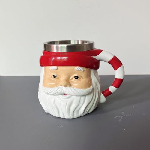 Vaso de Navidad Papá Noel anticaídas con interior de acero inoxidable de 250 ml 7