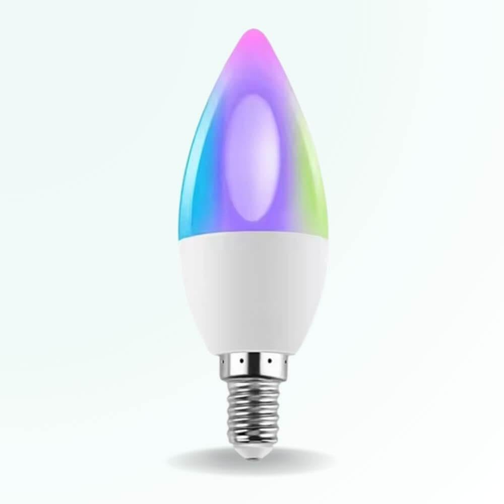 ZenGO Pack 4 Ampoule connectée WIFI LED E14 5W, 350lm, Multicolore, 2700K-6500K, Compatible Alexa, Google Home, SmartLife et Tuya