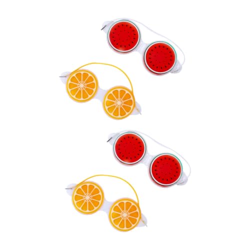 MUSISALY 4 Pezzi Maschere Refrigeranti Occhi Mascherine Impacchi Ghiaccio Bende Modellanti Frutta