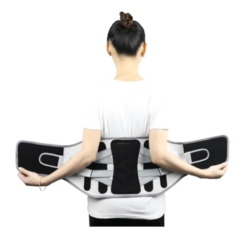 BOGAZY Cintura Apoyo Corrector De Postura Para La Espalda Y La Cintura Con 3 Almohadillas Para La Cintura Cinturón Moldeador De Masaje Cinturón De Descompresión Lumbar Faja Lumbar(Black,Large)