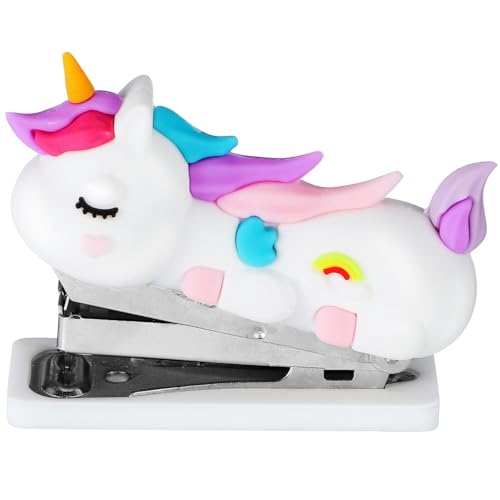 Alipis Portable Cartoon Handheld Stapler for Office and School Mini and Desk Stapler Cute Design Lightweight and Convenient for Students and Teachers
