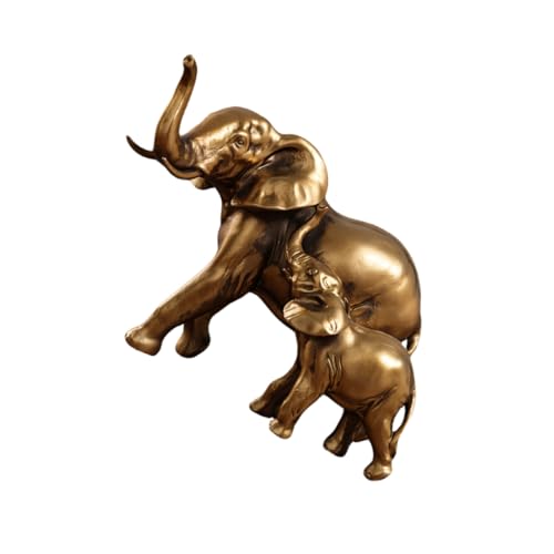 Ornements d'éléphant décoratifs et statuette style goblincore pour maison