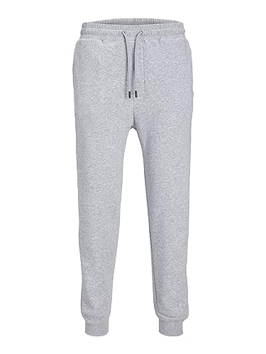 JACK & JONES Pantalón de chándal elástico en Cintura Tejido Jogger Pantalón cordón Ajuste Relajado Básico Ropa Urbana JPSTGORDON, Color:Gris-2, Talla de pantalón:S