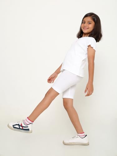 Image of TotzTouch Girls Cotton Stretchable Cycling Shorts | Girls Summer Shorts