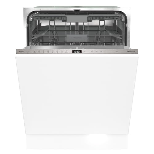Hisense HV673B60 - Lavavajillas 60Cm, Encastre, Clase B, CAPACIDAD 16, Conectividad WiFi,3 Niveles de Lavado,Entrada de Agua Caliente, Lavado Rápido 15', Integrable