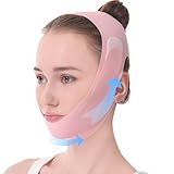 Modurio Kinnmaske Doppelkinn Wiederverwendbar - Doppelkinn Entferner V Gesichtsmasken - Atmungsaktive Gesichts - Schlankheitsgurt - Unisex Lifting Tape Jawline Maske für Lifting Formgebung