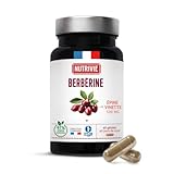 Berbérine 500 mg - Extrait 100% Naturel d'Épine Vinette - Régulation des taux de graisses et de sucres - Sans additif - 60 Gélules - 2 mois de cure - Fabriqué en France - Nutrivie