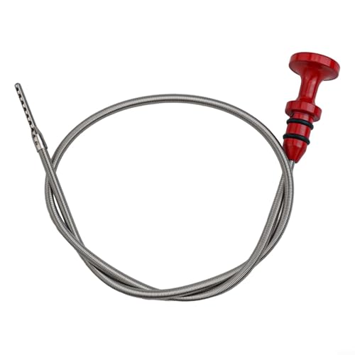 Zeroupshop Asta di livello dell'olio motore compatibile per BMW per MINI per Cooper R55 R56 R57 1.6L 2007-2016, plastica argento rosso sostituzione OEM 1143758597007