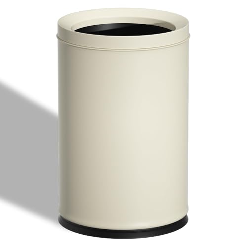 Caneca de basura metálica redonda 9L blanca