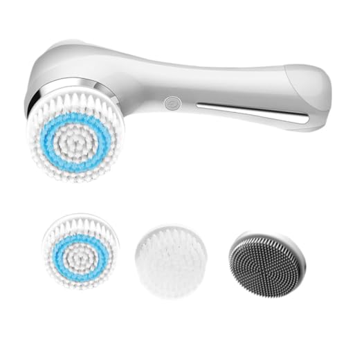 Brosse nettoyante visage électrique contre le teint fatigué avec masseur intégré