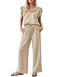 Material: Two piece sweatsuits lounge sets for women, made of high quality rayon and polyester blend, smooth and soft to the touch, lightweight, comfortable and flexible, suitable for all season, bringing you a pleasant dressing experience. Features:...