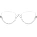 Zeelool Stylish Semi-rimless Cat Eye Glasses Frame for Women with Non-prescription Clear Lens Felicia VHP0189-01 Crystal
